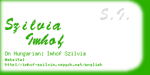 szilvia imhof business card